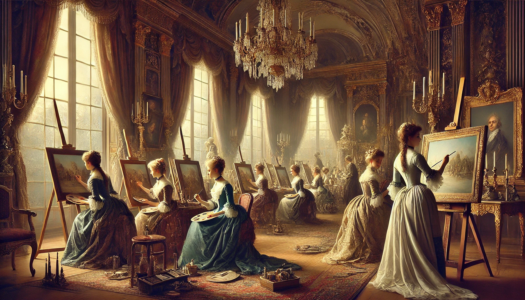 Frauen malen in Paris um 1800